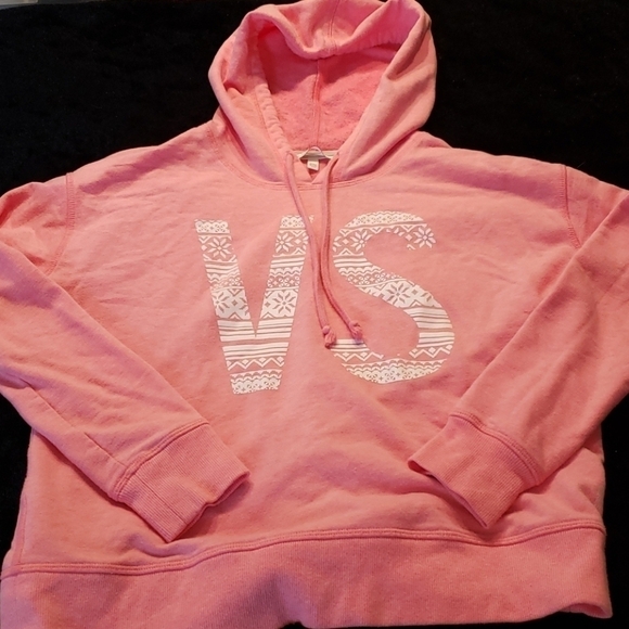 VICTORIAS Secret Hoodie Sweatshirt S VGUC Pink - Picture 6 of 9